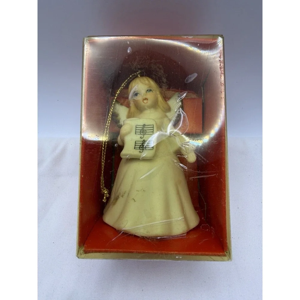 Vintage 1984 Ebeling & Reuss Co Musical Angel Christmas Tree Ornament READ!